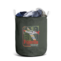 Tuskegee Airmen 332nd Spit Fire Laundry Basket Camo Moss Green - Wonder Print Shop