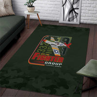 Tuskegee Airmen 332nd Spit Fire Area Rug Camo Moss Green - Wonder Print Shop