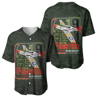 Tuskegee Airmen 332nd Spit Fire Baseball Jersey Camo Moss Green - Wonder Print Shop