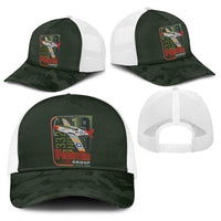 Tuskegee Airmen 332nd Spit Fire Baseball Net Cap Camo Moss Green - Wonder Print Shop