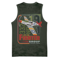 Tuskegee Airmen 332nd Spit Fire Basketball Jersey Camo Moss Green - Wonder Print Shop