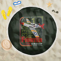 Tuskegee Airmen 332nd Spit Fire Beach Blanket Camo Moss Green - Wonder Print Shop