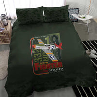 Tuskegee Airmen 332nd Spit Fire Bedding Set Camo Moss Green - Wonder Print Shop