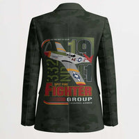 Tuskegee Airmen 332nd Spit Fire Blazer Camo Moss Green - Wonder Print Shop
