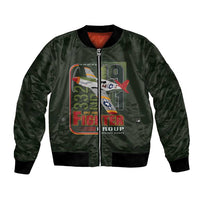 Tuskegee Airmen 332nd Spit Fire Bomber Jacket Camo Moss Green - Wonder Print Shop