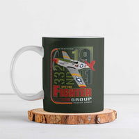 Tuskegee Airmen 332nd Spit Fire Ceramic Mug Camo Moss Green - Wonder Print Shop