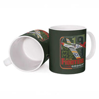 Tuskegee Airmen 332nd Spit Fire Ceramic Mug Camo Moss Green - Wonder Print Shop