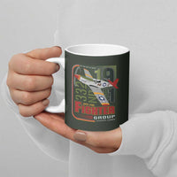 Tuskegee Airmen 332nd Spit Fire Ceramic Mug Camo Moss Green - Wonder Print Shop