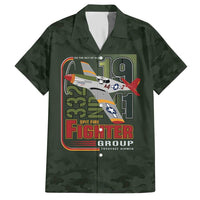 Tuskegee Airmen 332nd Spit Fire Hawaiian Shirt Camo Moss Green - Wonder Print Shop