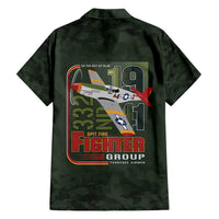 Tuskegee Airmen 332nd Spit Fire Hawaiian Shirt Camo Moss Green - Wonder Print Shop