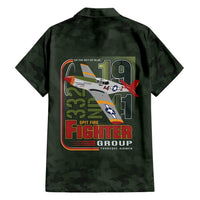 Tuskegee Airmen 332nd Spit Fire Hawaiian Shirt Camo Moss Green - Wonder Print Shop