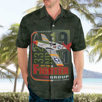 Tuskegee Airmen 332nd Spit Fire Hawaiian Shirt Camo Moss Green - Wonder Print Shop