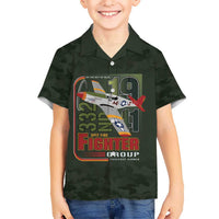 Tuskegee Airmen 332nd Spit Fire Hawaiian Shirt Camo Moss Green - Wonder Print Shop