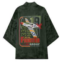 Tuskegee Airmen 332nd Spit Fire Kimono Camo Moss Green - Wonder Print Shop