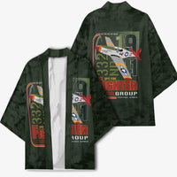 Tuskegee Airmen 332nd Spit Fire Kimono Camo Moss Green - Wonder Print Shop