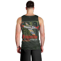 Tuskegee Airmen 332nd Spit Fire Men Tank Top Camo Moss Green - Wonder Print Shop