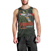 Tuskegee Airmen 332nd Spit Fire Men Tank Top Camo Moss Green - Wonder Print Shop