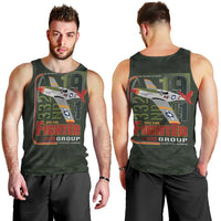 Tuskegee Airmen 332nd Spit Fire Men Tank Top Camo Moss Green - Wonder Print Shop