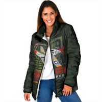 Tuskegee Airmen 332nd Spit Fire Padded Jacket Camo Moss Green - Wonder Print Shop