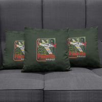 Tuskegee Airmen 332nd Spit Fire Pillow Cover Camo Moss Green - Wonder Print Shop
