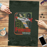 Tuskegee Airmen 332nd Spit Fire Puzzle Camo Moss Green - Wonder Print Shop