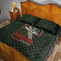 Tuskegee Airmen 332nd Spit Fire Quilt Bed Set Camo Moss Green - Wonder Print Shop