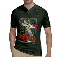 Tuskegee Airmen 332nd Spit Fire Rugby Jersey Camo Moss Green - Wonder Print Shop