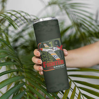 Tuskegee Airmen 332nd Spit Fire Skinny Tumbler Camo Moss Green - Wonder Print Shop