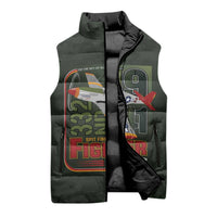 Tuskegee Airmen 332nd Spit Fire Sleeveless Puffer Jacket Camo Moss Green - Wonder Print Shop