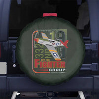 Tuskegee Airmen 332nd Spit Fire Spare Tire Cover Camo Moss Green - Wonder Print Shop