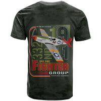 Tuskegee Airmen 332nd Spit Fire T Shirt Camo Moss Green - Wonder Print Shop