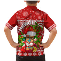 Hawaii Tiki Christmas Family Matching Mermaid Dress and Hawaiian Shirt Mele Kalikimaka LT7 - Wonder Print Shop