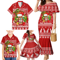 Hawaii Tiki Christmas Family Matching Mermaid Dress and Hawaiian Shirt Mele Kalikimaka LT7 - Wonder Print Shop