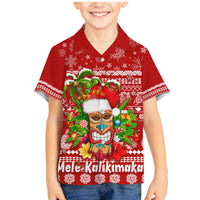 Hawaii Tiki Christmas Family Matching Mermaid Dress and Hawaiian Shirt Mele Kalikimaka LT7 - Wonder Print Shop