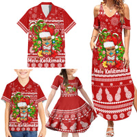 Hawaii Tiki Christmas Family Matching Summer Maxi Dress and Hawaiian Shirt Mele Kalikimaka - Wonder Print Shop