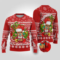 Hawaii Tiki Christmas Ugly Christmas Sweater Mele Kalikimaka - Wonder Print Shop