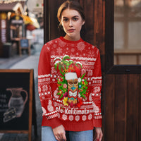 Hawaii Tiki Christmas Ugly Christmas Sweater Mele Kalikimaka - Wonder Print Shop