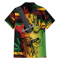 Personalised Reggae Soul Family Matching Off Shoulder Maxi Dress and Hawaiian Shirt Sketch Style LT7 - Wonder Print Shop