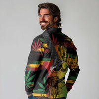 Personalised Reggae Soul Long Sleeve Polo Shirt Sketch Style - Wonder Print Shop