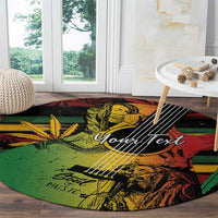 Personalised Reggae Soul Round Carpet Sketch Style