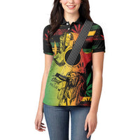 Personalised Reggae Soul Women Polo Shirt Sketch Style - Wonder Print Shop