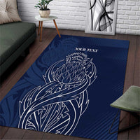 Scotland Rugby Personalized Area Rug Thistle Royal Style