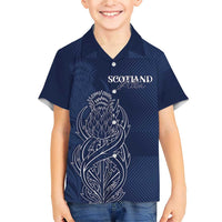 Scotland Rugby Personalized Family Matching Short Sleeve Bodycon Dress and Hawaiian Shirt Thistle Royal Style