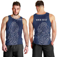 Scotland Rugby Personalized Men Tank Top Thistle Royal Style