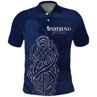 Scotland Rugby Personalized Polo Shirt Thistle Royal Style