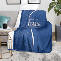 Italy Rugby Personalized Blanket Azzurro Savoia - Renaissance Inspired