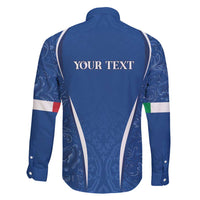 Italy Rugby Personalized Family Matching Summer Maxi Dress and Hawaiian Shirt Azzurro Savoia - Renaissance Inspired