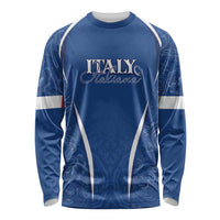 Italy Rugby Personalized Long Sleeve Shirt Azzurro Savoia - Renaissance Inspired