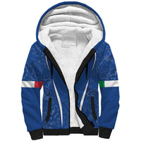 Italy Rugby Personalized Sherpa Hoodie Azzurro Savoia - Renaissance Inspired