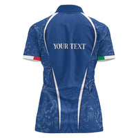 Italy Rugby Personalized Women Polo Shirt Azzurro Savoia - Renaissance Inspired